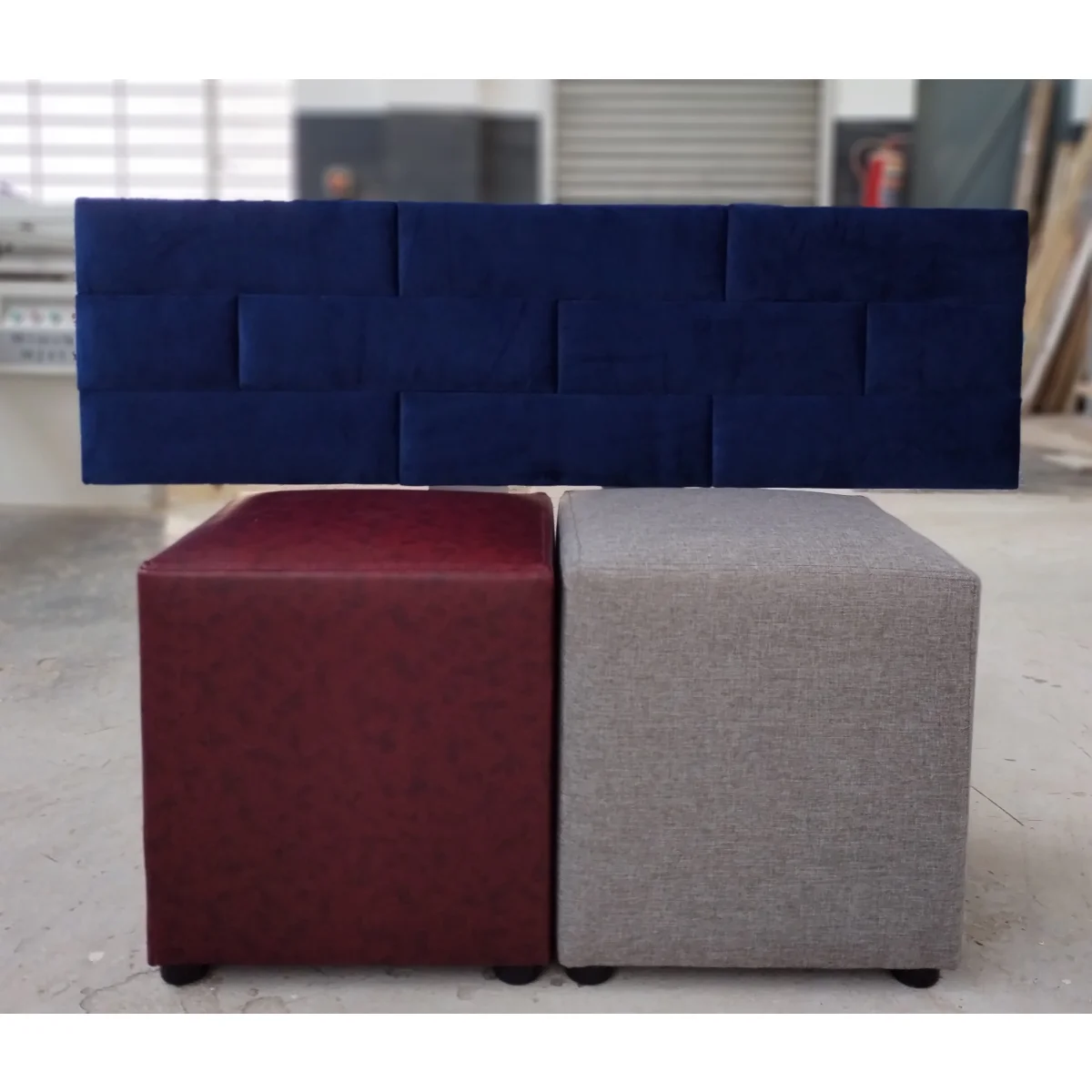 Custom ottoman by RW Creative Printing & Woodwork